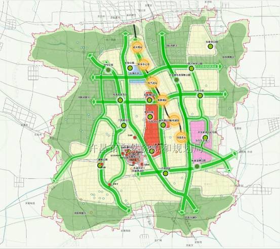 许昌市中心城区,北至农大路-长葛行政边界所构成的北边界,南至南外环